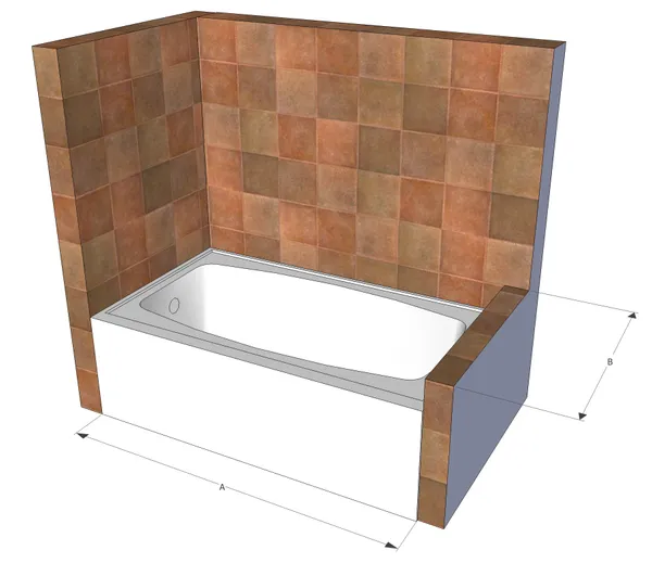 Bathtub With Pony Wall