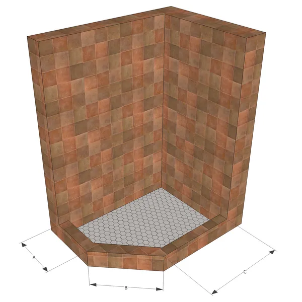Neo-Angle Shower Base