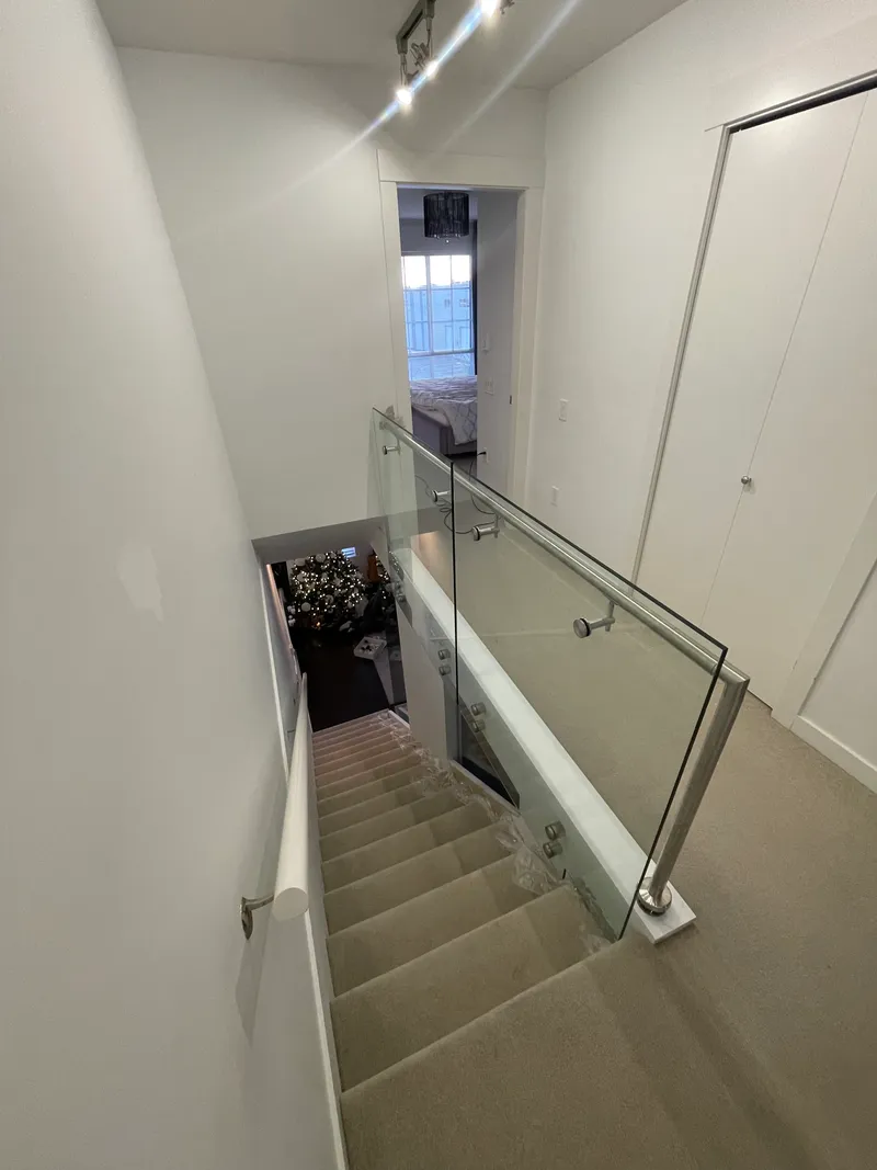 Glass railing installation in Vancouver