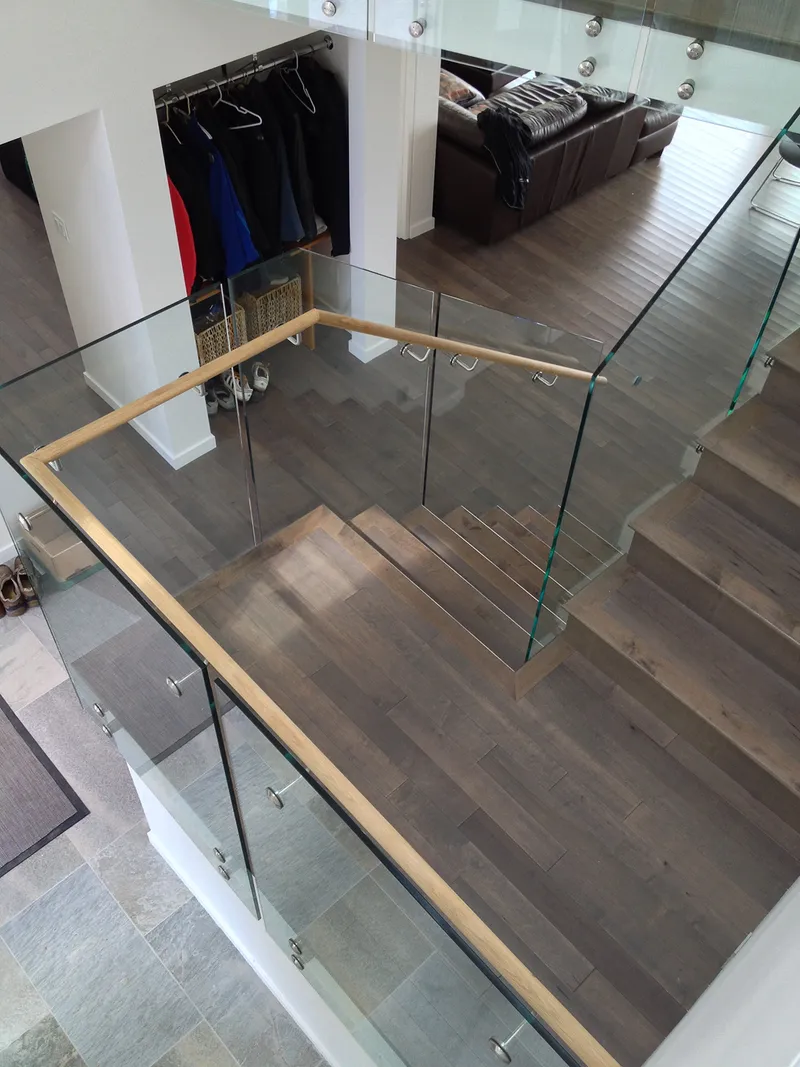 Glass railing installation in Vancouver