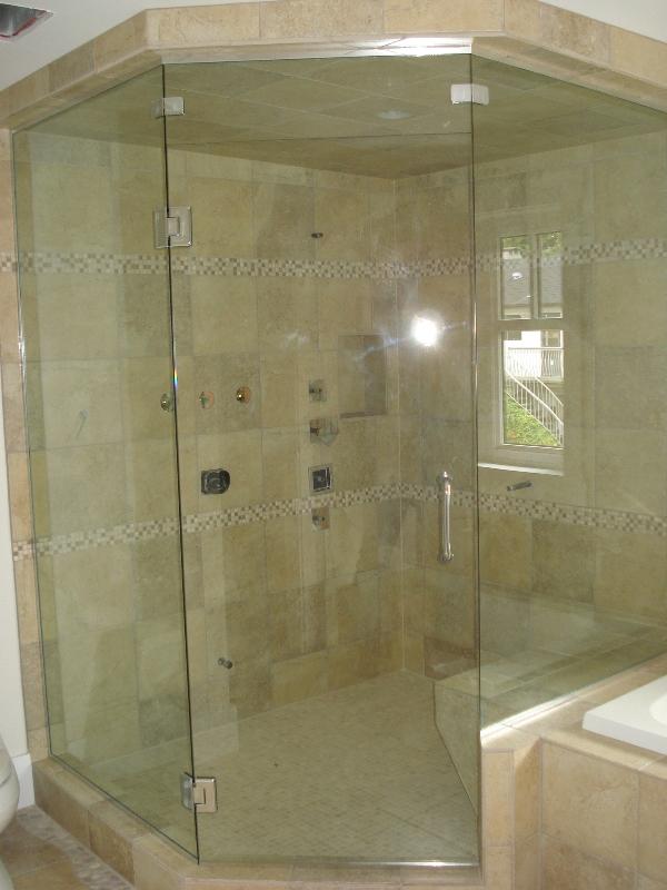 Type 414NS frameless shower enclosure